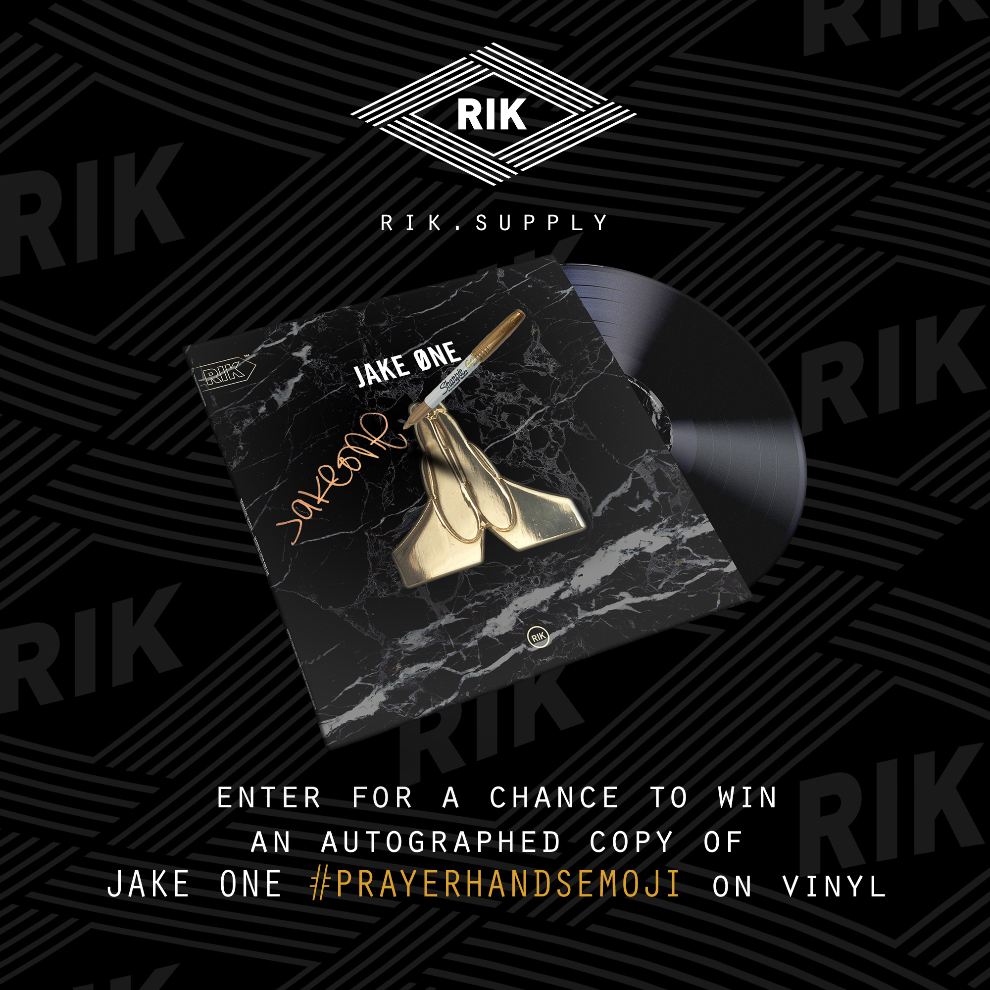 Giveaway: Autographed<br> Jake One — <br><em>#PrayerHandsEmoji</em> LP
